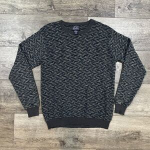 Vintage 80s Peconic Bay Traders Coogi Style Knit Blue Gray Sweater Men's Medium